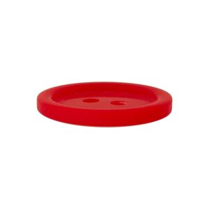 Poly button 2-hole 18mm red