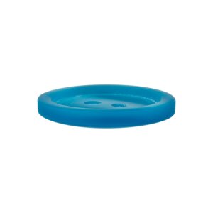 Poly button 2-hole 18mm dark turquoise