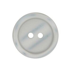 Poly button 2-hole 18mm light grey