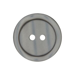 Poly button 2-hole 18mm medium grey