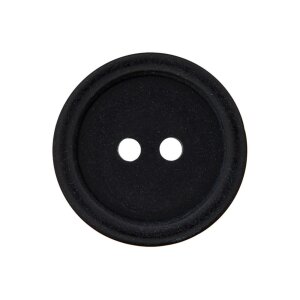 Poly button 2-hole 18mm black