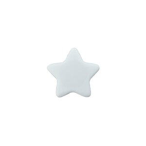 Poly button eyelet star 15mm white