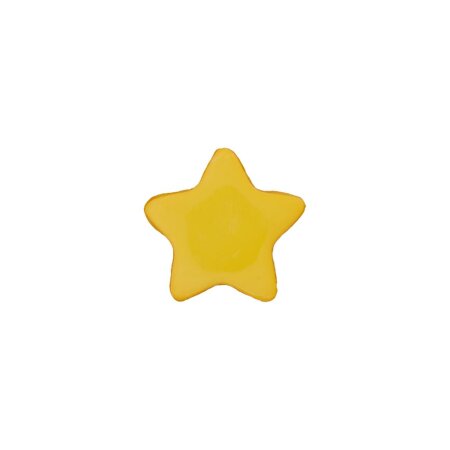 Poly button eyelet star 15mm yellow