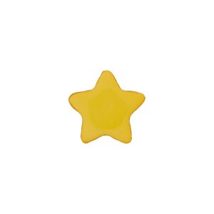 Poly button eyelet star 15mm yellow