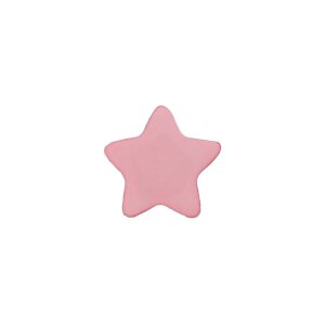 Poly button eyelet star 15mm pink