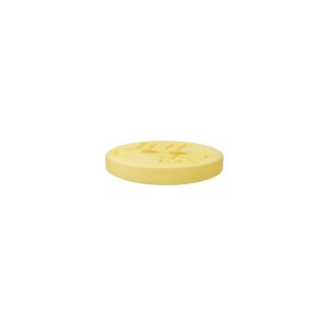 Poly button sheep 2-hole 15mm yellow