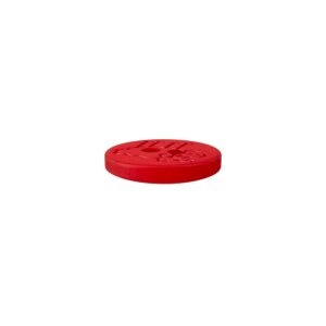 Poly button sheep 2-hole 15mm red