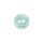 Poly button sheep 2-hole 15mm light blue