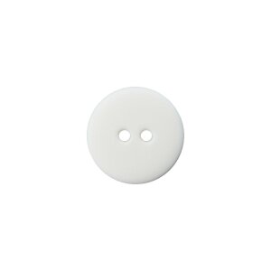 Poly button 2-hole 18mm white