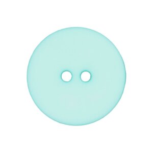 Poly button 2-hole 18mm turquoise