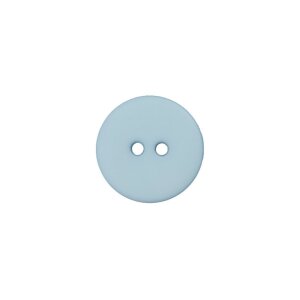 Poly button 2-hole 18mm light blue