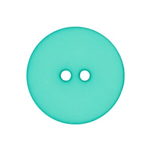 Poly button 2-hole 18mm turquoise