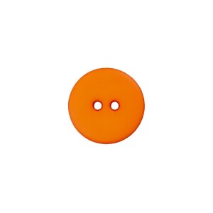 Poly button 2-hole 18mm orange