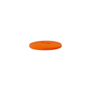 Poly button 2-hole 18mm orange