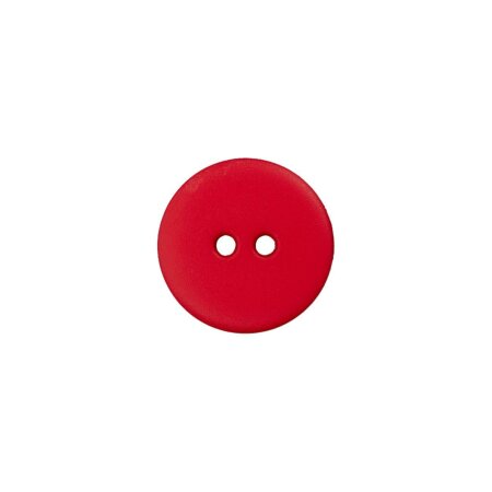 Poly button 2-hole 18mm red