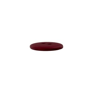 Poly button 2-hole 18mm dark red