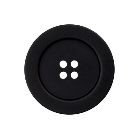 Poly button 4-hole 12mm black