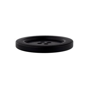 Poly button 4-hole 12mm black