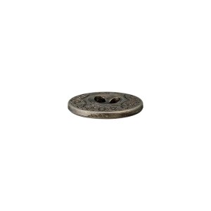 Metal button 4-hole 11mm old silver