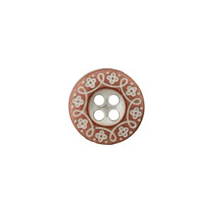 Metal button 4-hole 11mm white-copper