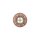 Metal button 4-hole 11mm white-copper