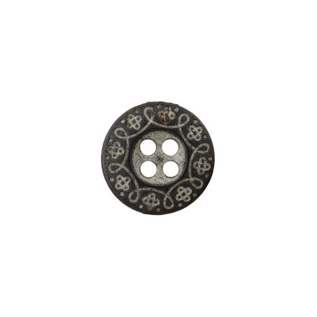 Metal Button 4-hole 11mm old-silver