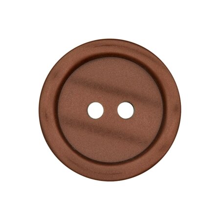 Poly button 2-hole 23mm dark brown