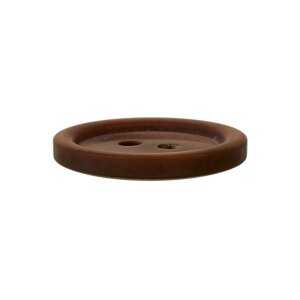 Poly button 2-hole 23mm dark brown