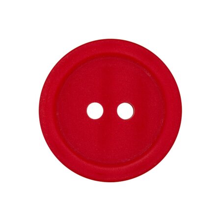 Poly button 2-hole 23mm red