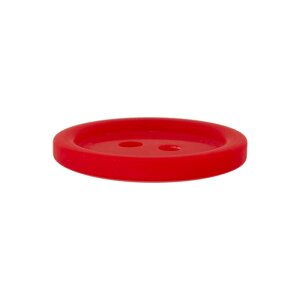 Poly button 2-hole 23mm red