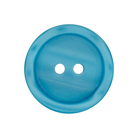 Poly button 2-hole 23mm dark turquoise