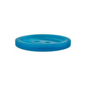 Poly button 2-hole 23mm dark turquoise