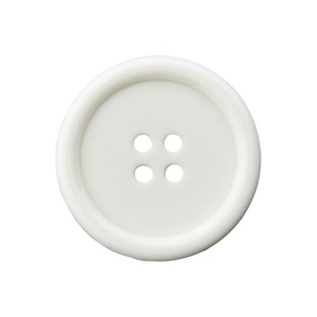 Poly button 4-hole 23mm white