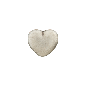 Metal Button Heart eyelet 10mm antique silver