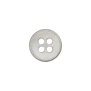 Metal button 4-hole 9mm silver matt
