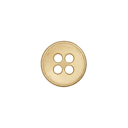 Metal button 4-hole 9mm gold matt