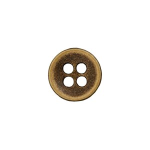Metal Button 4-hole 9mm antique brass