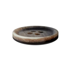 Poly button 4-hole 15mm light brown