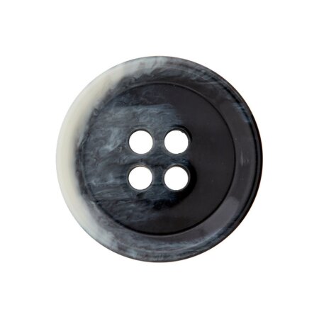 Poly button 4-hole 15mm dark grey