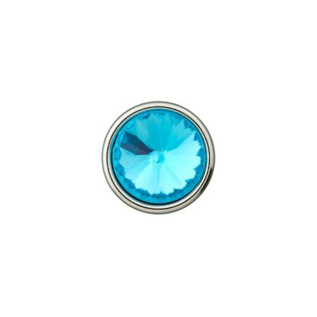 Poly button eyelet 9mm light turquoise