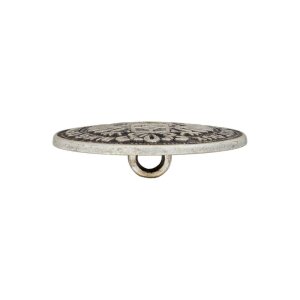 Metal Button Eyelet 15mm old silver