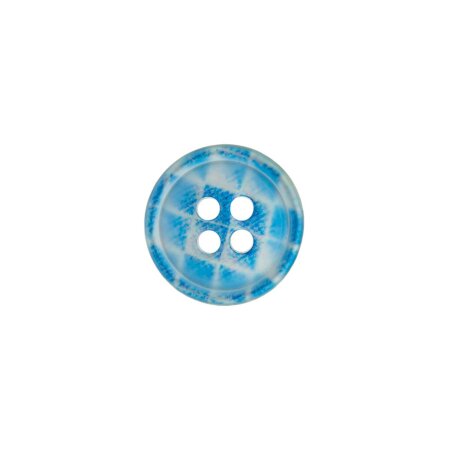 Poly button 4-hole 11mm light blue