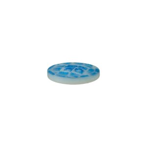 Poly button 4-hole 11mm light blue