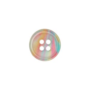 Poly button 4-hole 11mm multicolored pastel