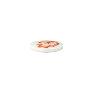 Poly button 2-hole Tiger 12mm multicolored