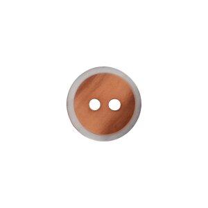 Poly button 2-hole 11mm medium brown