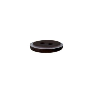Poly button 2-hole 11mm dark brown