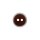 Poly button 2-hole 11mm dark brown