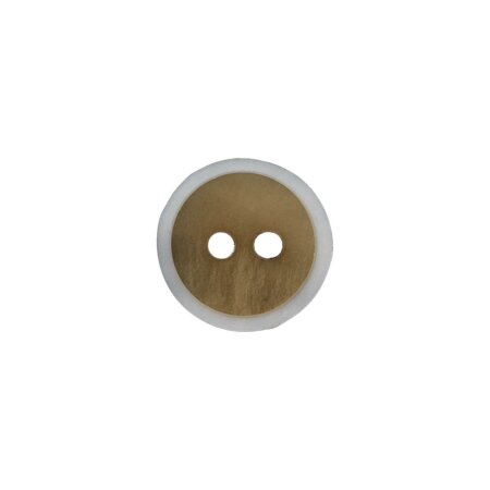 Poly button 2-hole 11mm olive