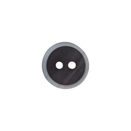 Poly button 2-hole 11mm dark grey